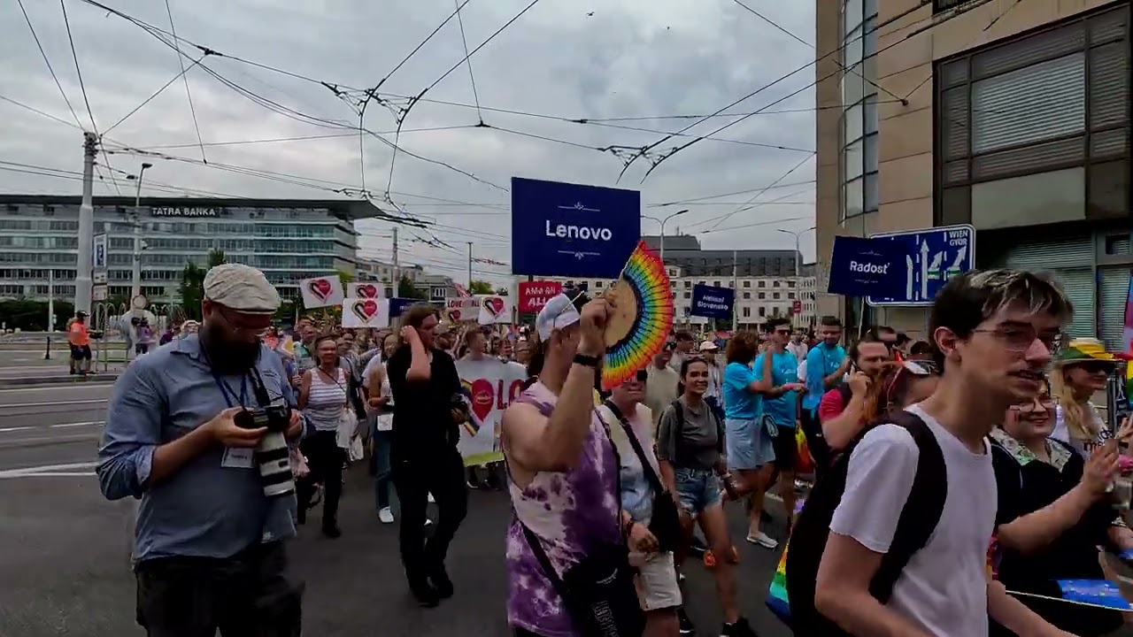 DÚHOVÝ PRIDE & Bezpečnostné opatrenia Bratislava 20.7.2024 (4K)