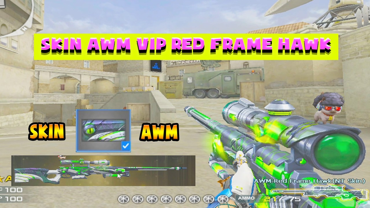 ► Skin Awm Vip red Frame Hawk - Khẩu awm của highlight