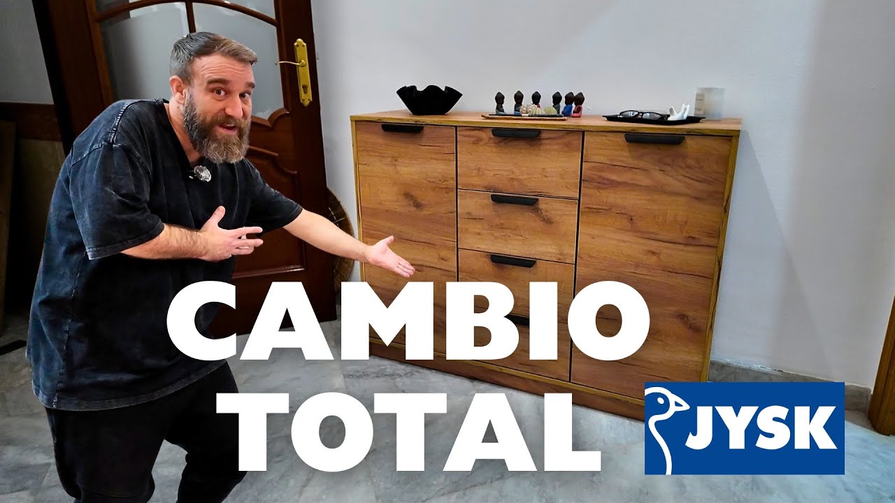 ¡CAMBIO RADICAL en la ENTRADA! 😱 Montando Muebles JYSK + Decoración Salón y REGALO | VLOG 24
