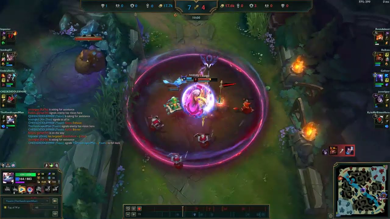 Yuumi's ADC ints while she decides to simply not die
