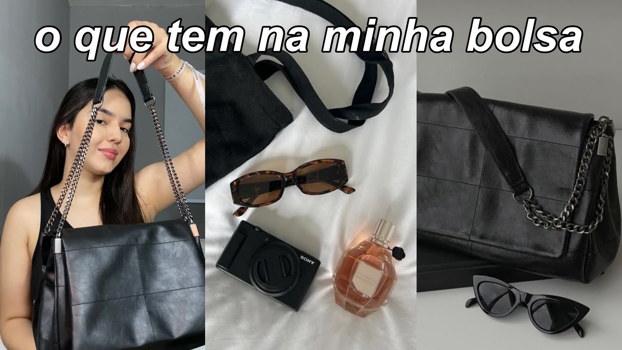 o que tem na MINHA BOLSA | carteira, necessaire, câmera… 🎀✨