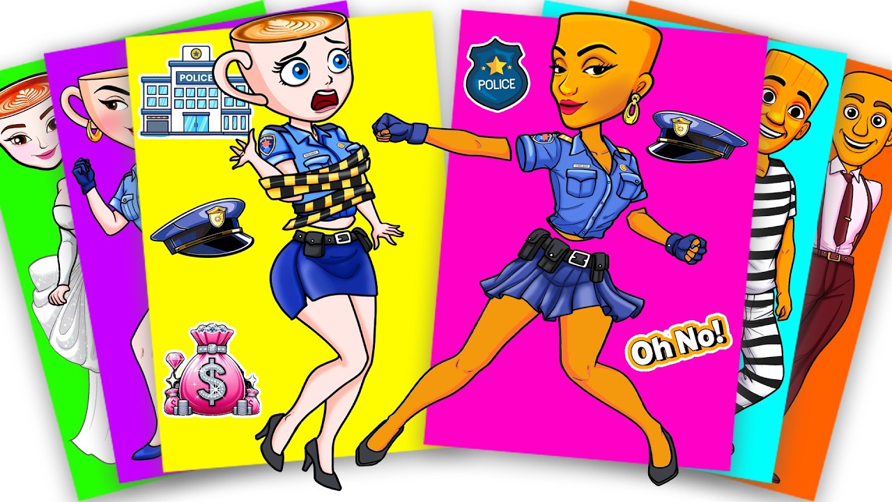 BRAINROT POLICE GIRL TUNG TUNG TUNG SAHUR HATE BALLERINA CAPPUCCINA | Sticker Book DIY
