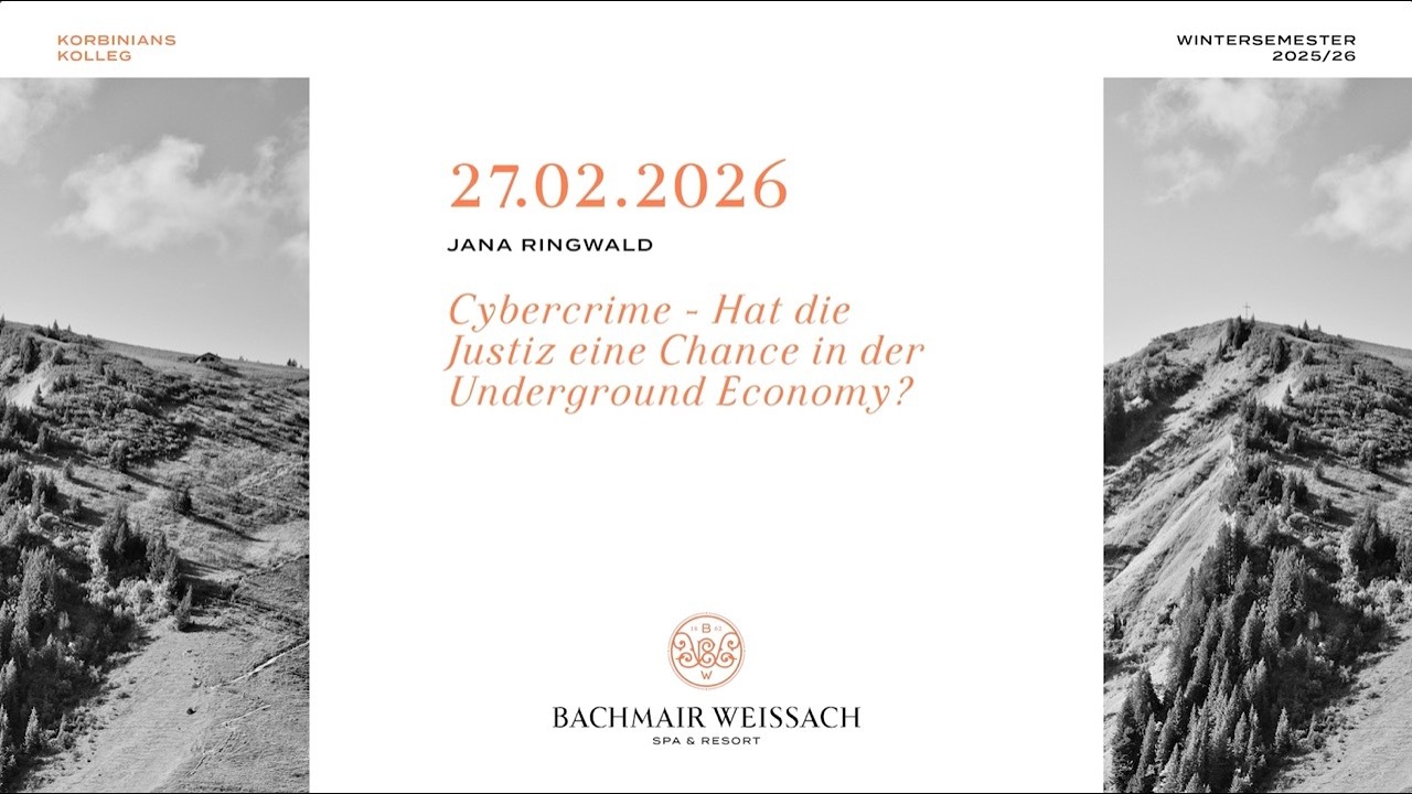 Korbinians Kolleg am 27. Februar 2026 mit Jana Ringwald im Spa & Resort Bachmair Weissach