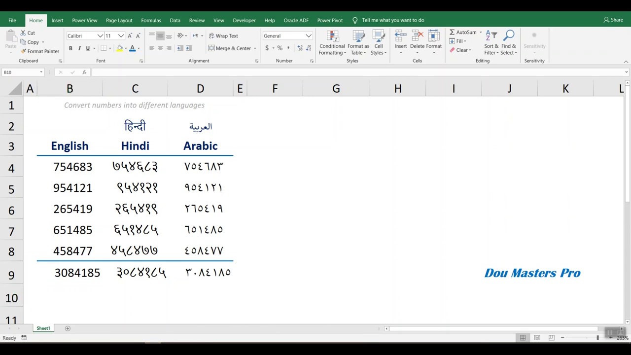 Cool Excel Trick - Convert numbers into different languages
