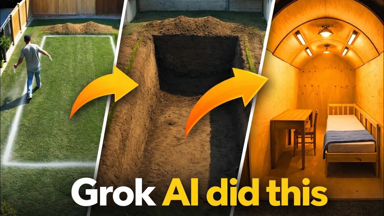 I Made Viral Backyard Bunker Videos Using AI (Free Method Revealed)
