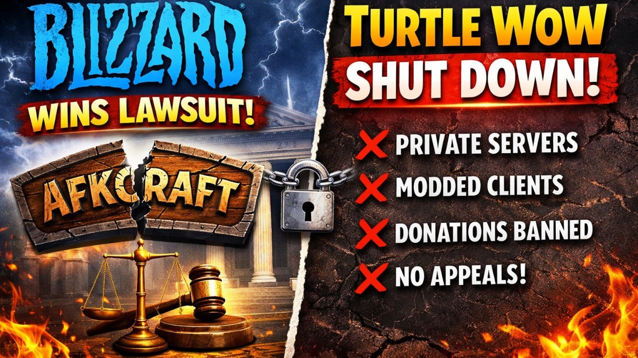 Blizzard ВЫИГРАЛА судебный процесс против Turtle WoW - ЗАКРЫТИЕ частного сервера World of Warcraft