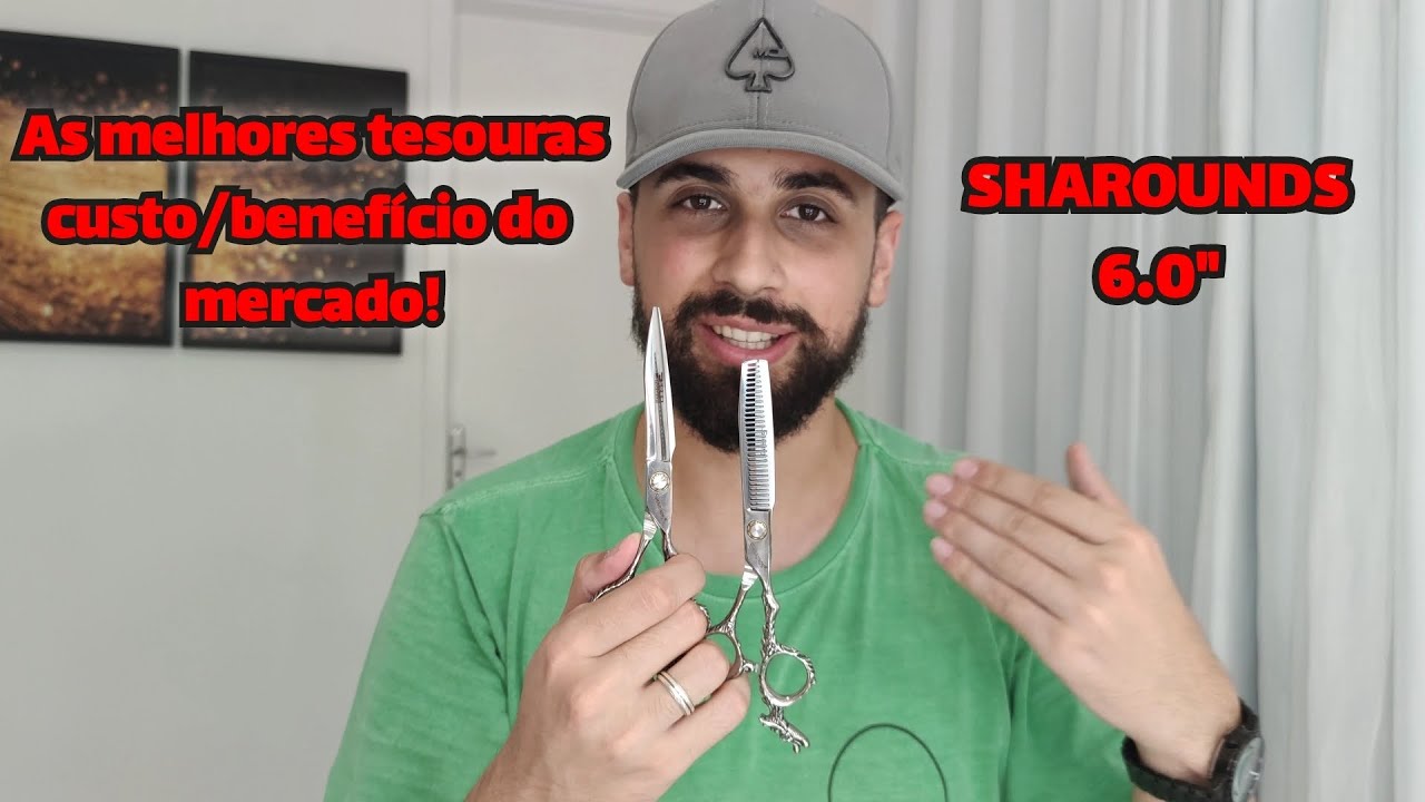 AS MELHORES TESOURAS DE BARBEIRO CUSTO/BENEF&Iacute;CIO!  Sharounds 6.0