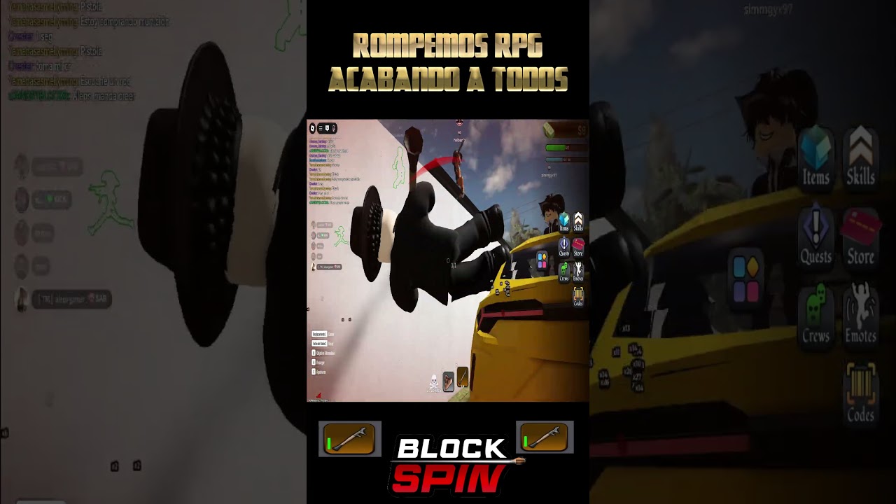🤯BLOCK SPIN ROMPEMOS 1 RPG🔥  #roleplay #blockspin #alepsgamer #freefire #roblox