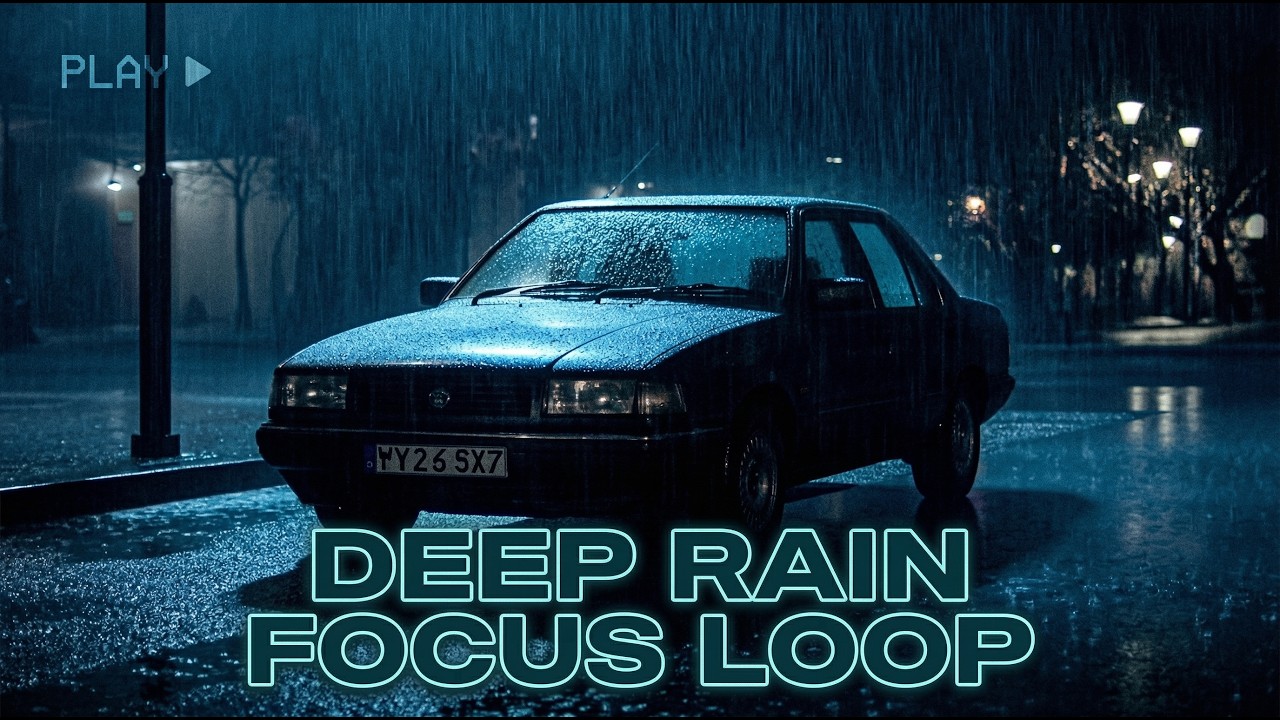 Deep Focus Loop ☔ Cozy Night Rain for Deep Work & Focus