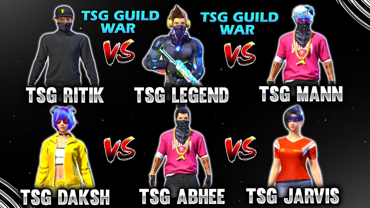 FREE FIRE || TSG GUILD WAR || ALL TSG PLAYERS VERSUS || BEST MATCH || WHO WINS? || #tsgarmy