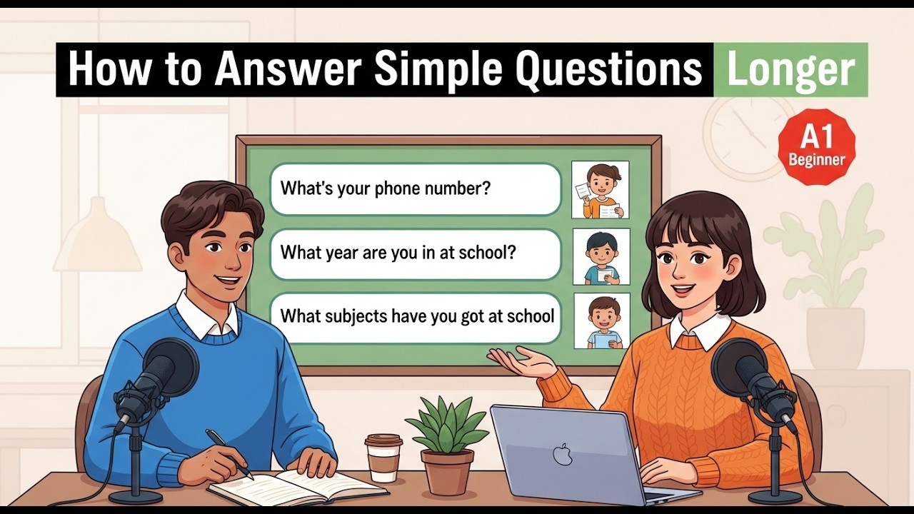 How to Answer Simple Questions Longer | Daily Routine | English for beginner