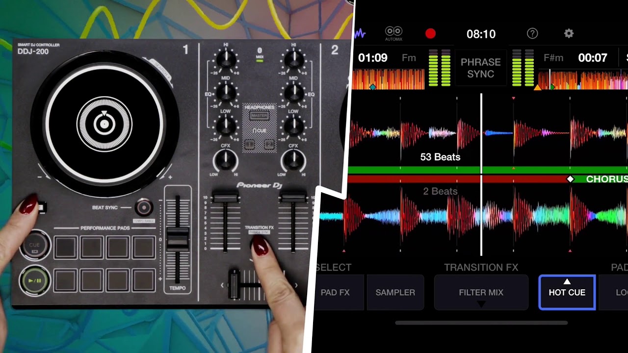 Pioneer DJ использование Phrase Sync DDJ-200