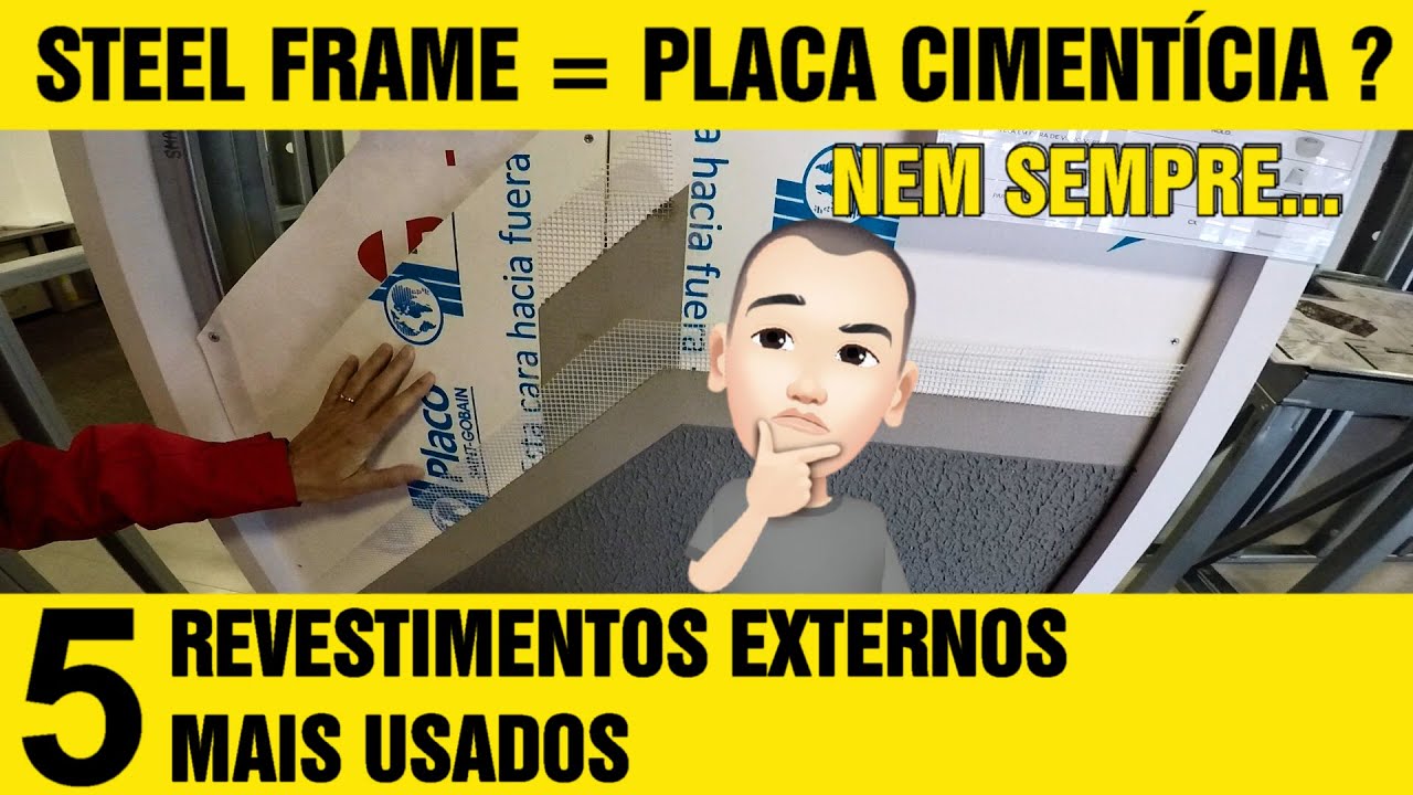 COMO FAZER 5 TIPOS DE REVESTIMENTO EXTERNO EM CASA DE STEEL FRAME