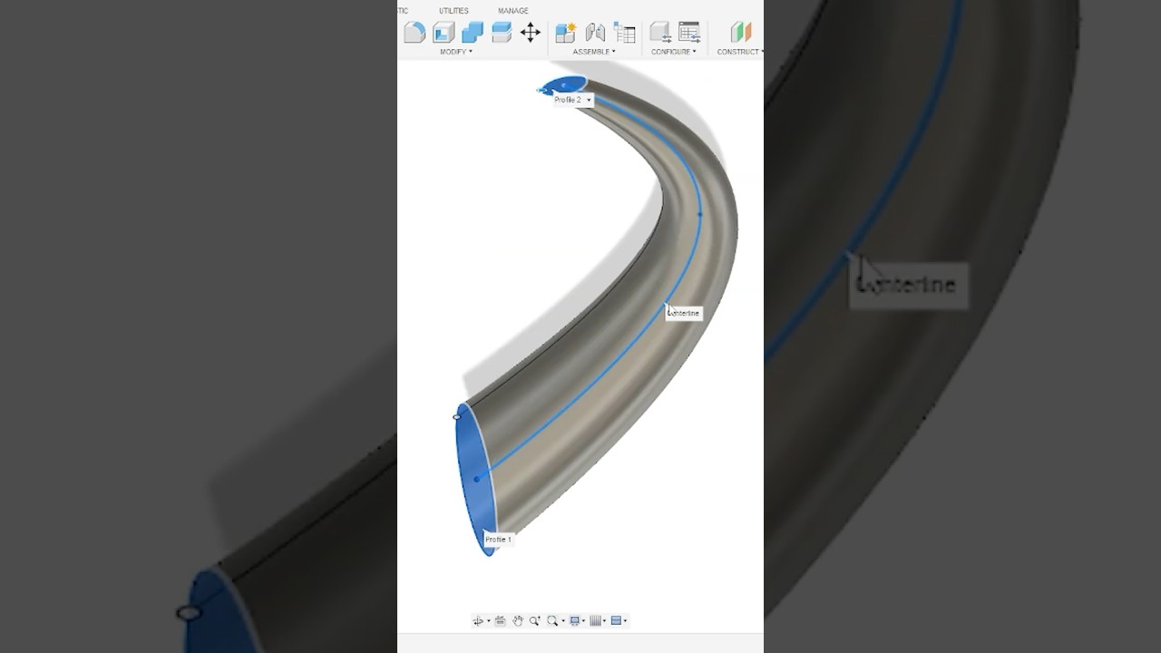 Lofting Along A Spline In Autodesk Fusion #fusion #3dmodeling #autodesk