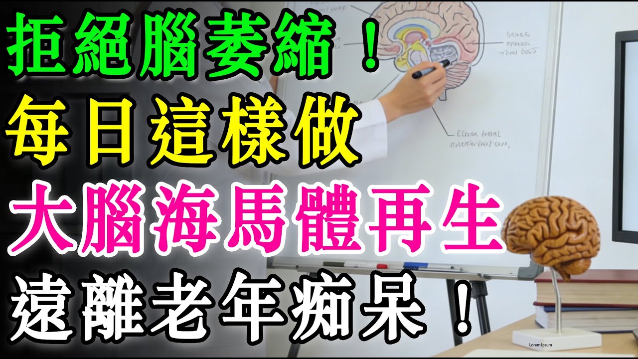 拒絕腦萎縮！科學家發現最強「返老還童」藥：每日這樣做，大腦海馬體再生，遠離老年痴呆！#老年痴呆 #腦部健康 #海馬體 #有氧運動 #阿爾茨海默病 #大腦衰老 #預防失智 #健康生活 #腦細胞再生