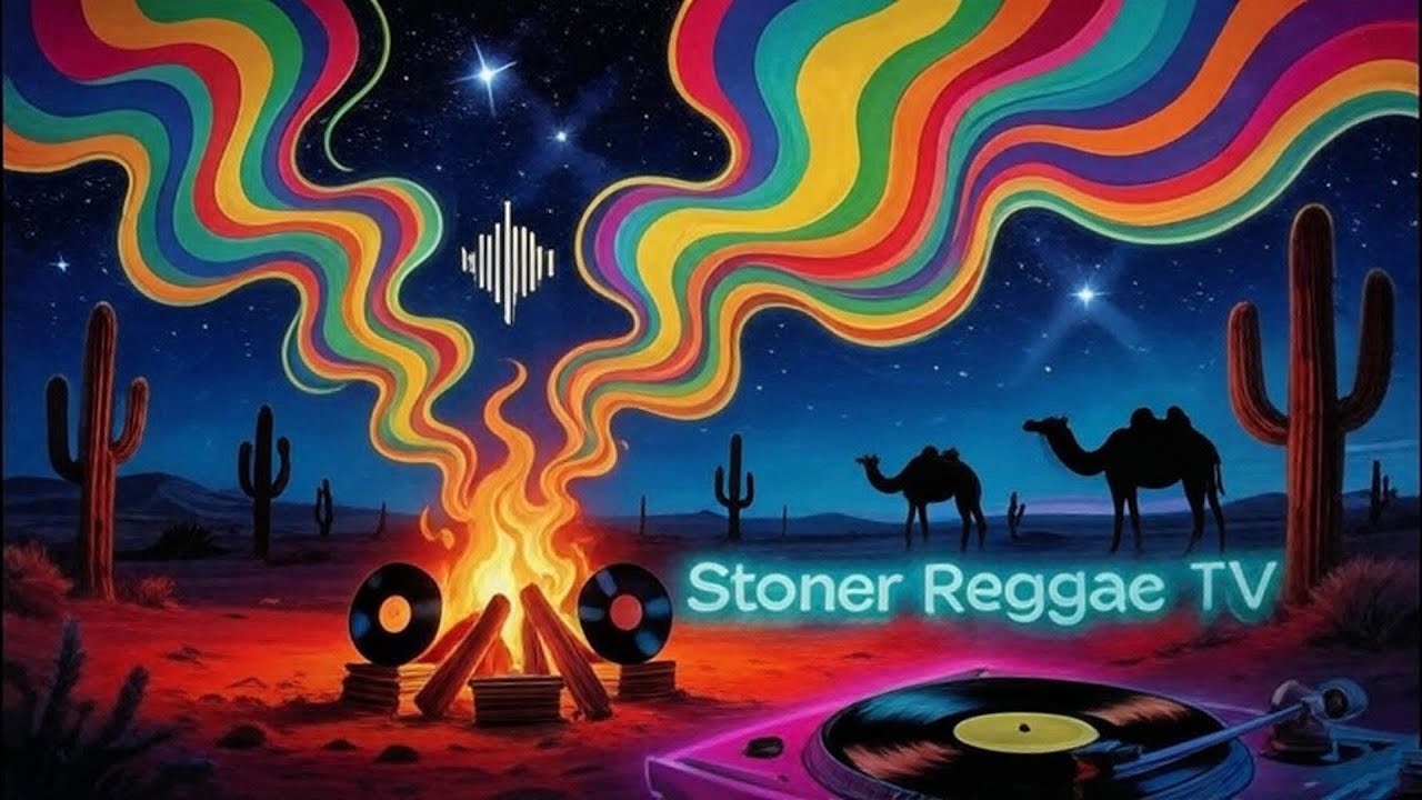 Stoner Reggae Desert Smoke Ritual 2025 🦁🌵 1 Hour Deep Dub for Red Eyes & Heavy Lids