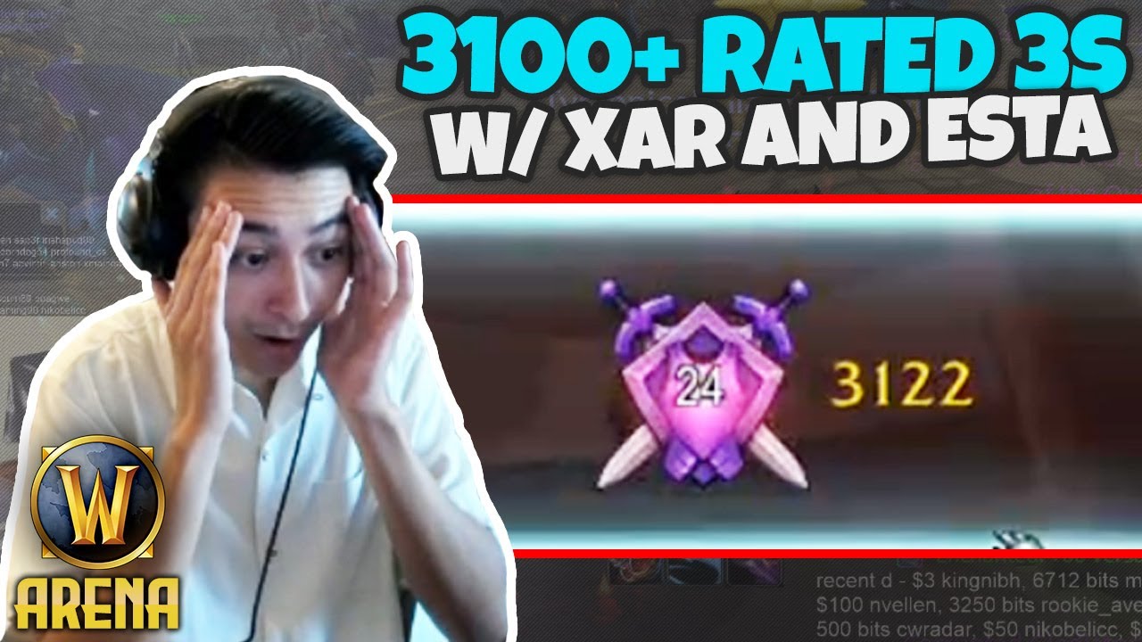 Pikaboo Procs Some 3100+ Rated 3s w/ Xaryu and Esta | WoW Arena