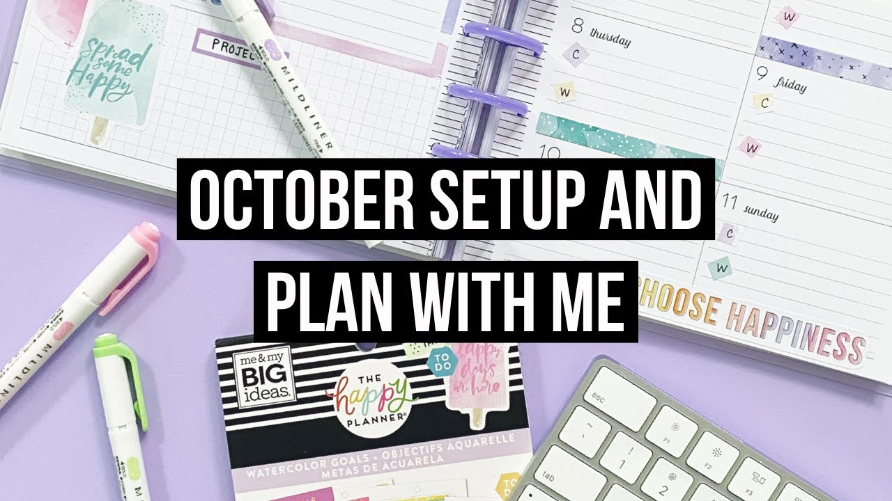 Plan With Me and October Setup in my Social Media Planner // Classic Dashboard Layout Happy Planner