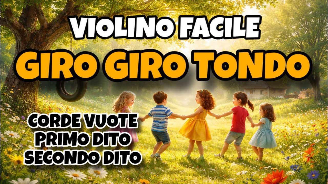 GIRO GIRO TONDO - VIOLINO FACILE (primo e secondo dito) versione semplificata - flauto diamonica
