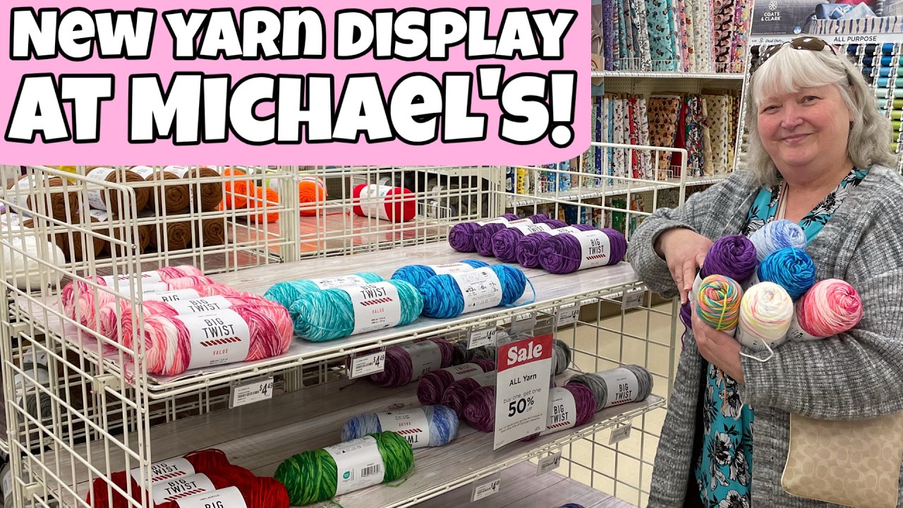В магазине Michael's появилась новая витрина с пряжей! Какие еще красивые виды пряжи у них есть? ...