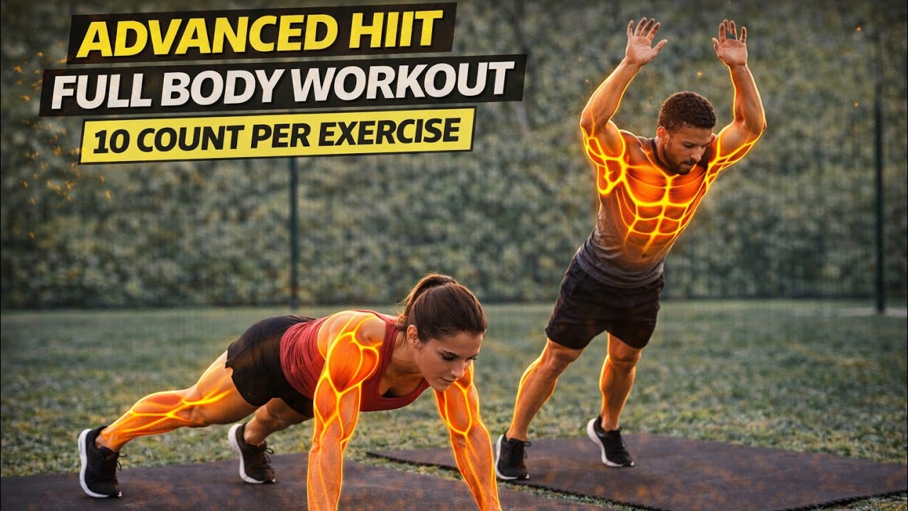 ADVANCED🥵 HIIT full body - 10 COUNT PER EXERCISE