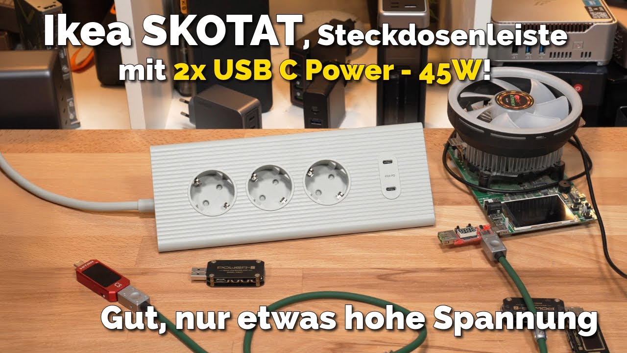 IKEA SKOTAT getestet: Steckdosenleiste mit 45 W USB-C schnell & effizient?