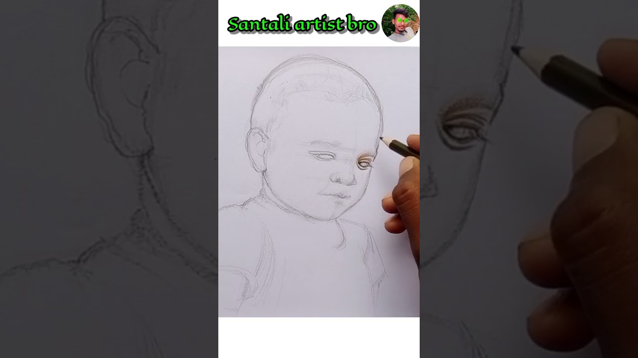 #santali artist bro//santali Huding Mai  pencil drawing video//#shortsvideo //#shorts .