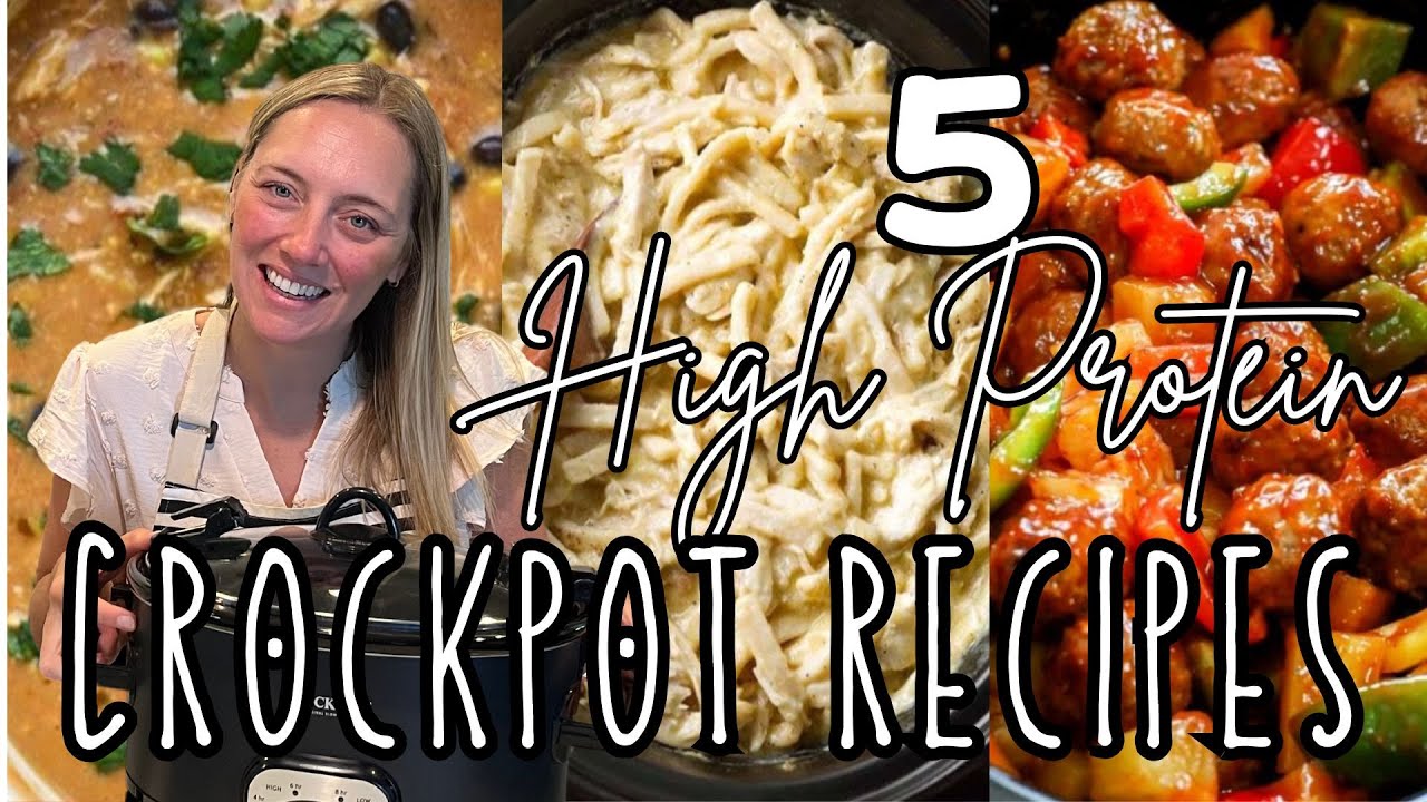 5 ⭐HIGH PROTEIN⭐ Crockpot Dump and Go Dinners | Molly Makes it Easy | Molly Purcell