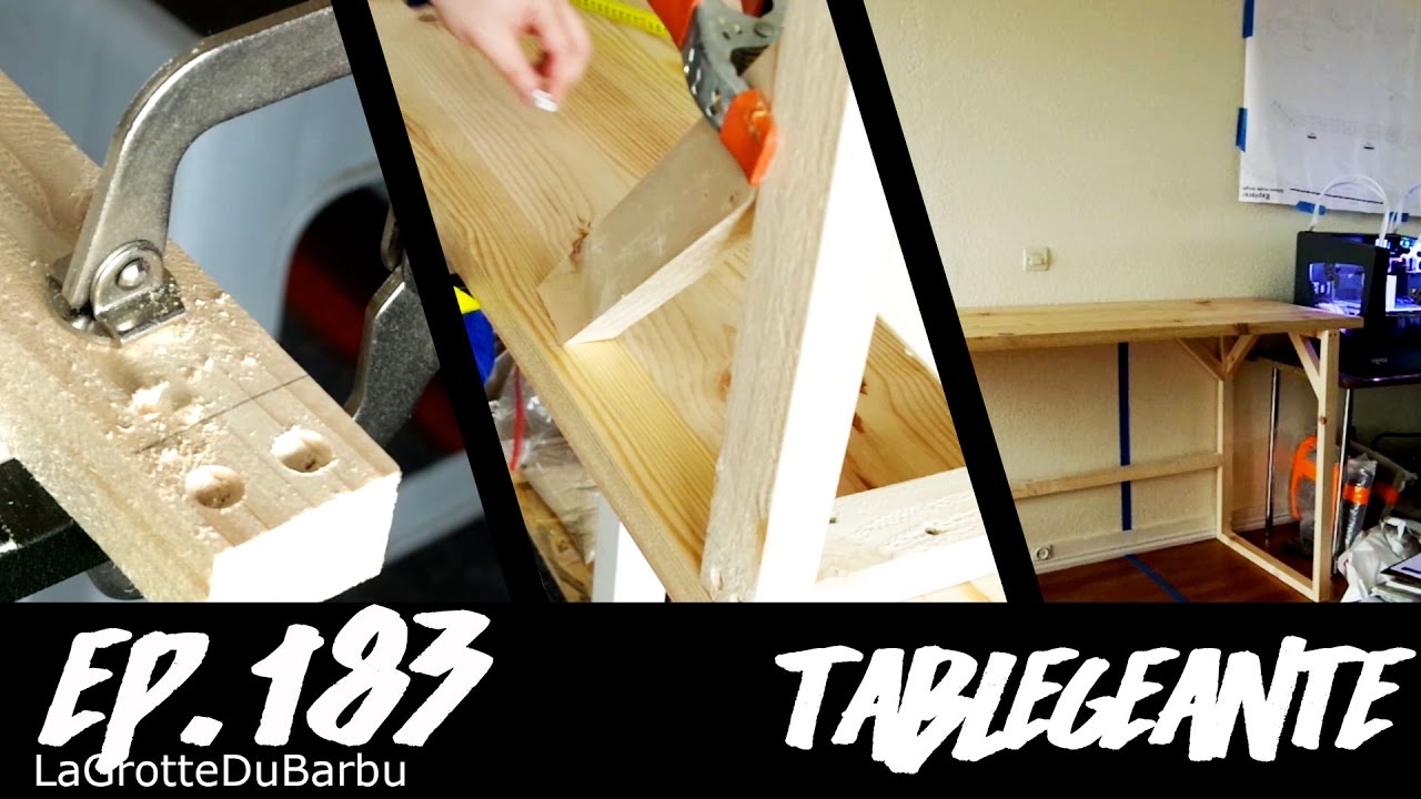 Fabrication avec des outils de bases d'une super table de craft/d&eacute;coupe - Ep 183 - TableG&eacute;ante