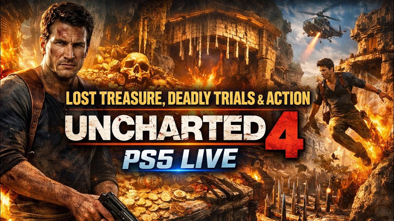 Lost Treasure, Deadly Trials & Action! | Uncharted 4 PS5 LIVE 🔥 #ps5live #uncharted4 #gaminglive