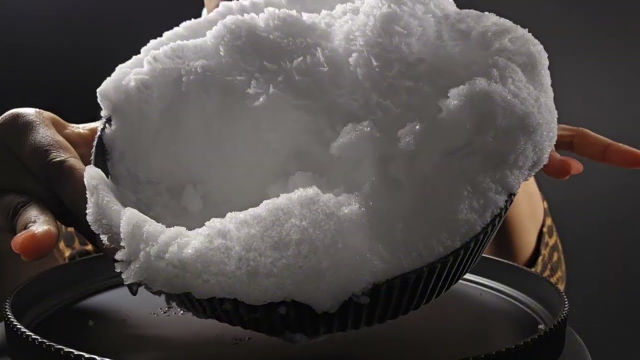 HARD PIECES BOWL CHUNK FROST BUILD ON TOP OF 😋🤤 DEEP FREEZER YUMS #asmr #mukbang #iceeating
