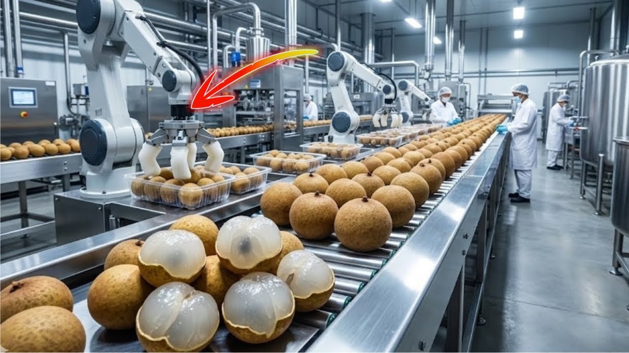 🍈 Inside a Modern Longan Factory: From Farm to Delicious Longan Desserts (Full Process)