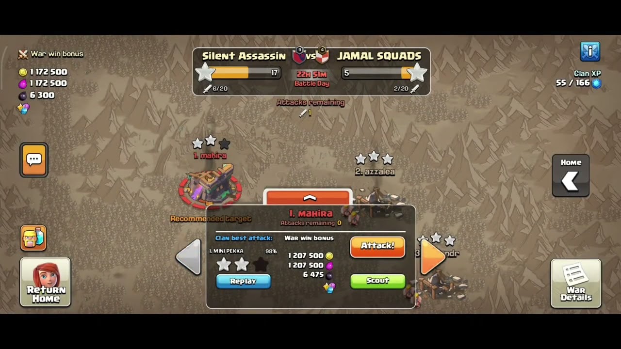 Clan war attack in clash of clans #sovandr #supercell #coc 