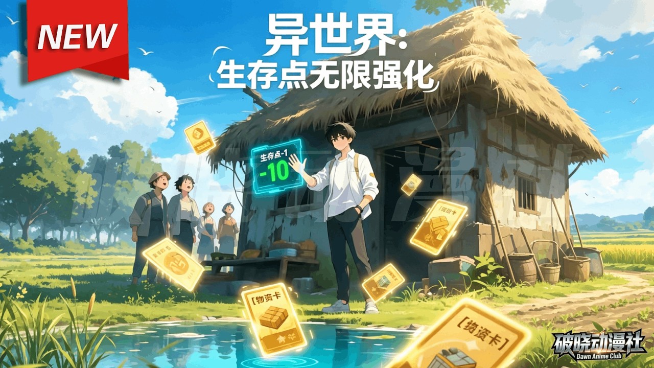 MULTISUB📢新番上线《异世界：生存点无限强化》第1~60集丨穿越开局破草棚，别人靠赌运气开卡，白小林觉醒系统强化卡片，翻倍物资逆天改命登顶异世界！#漫剧 #破晓动漫社