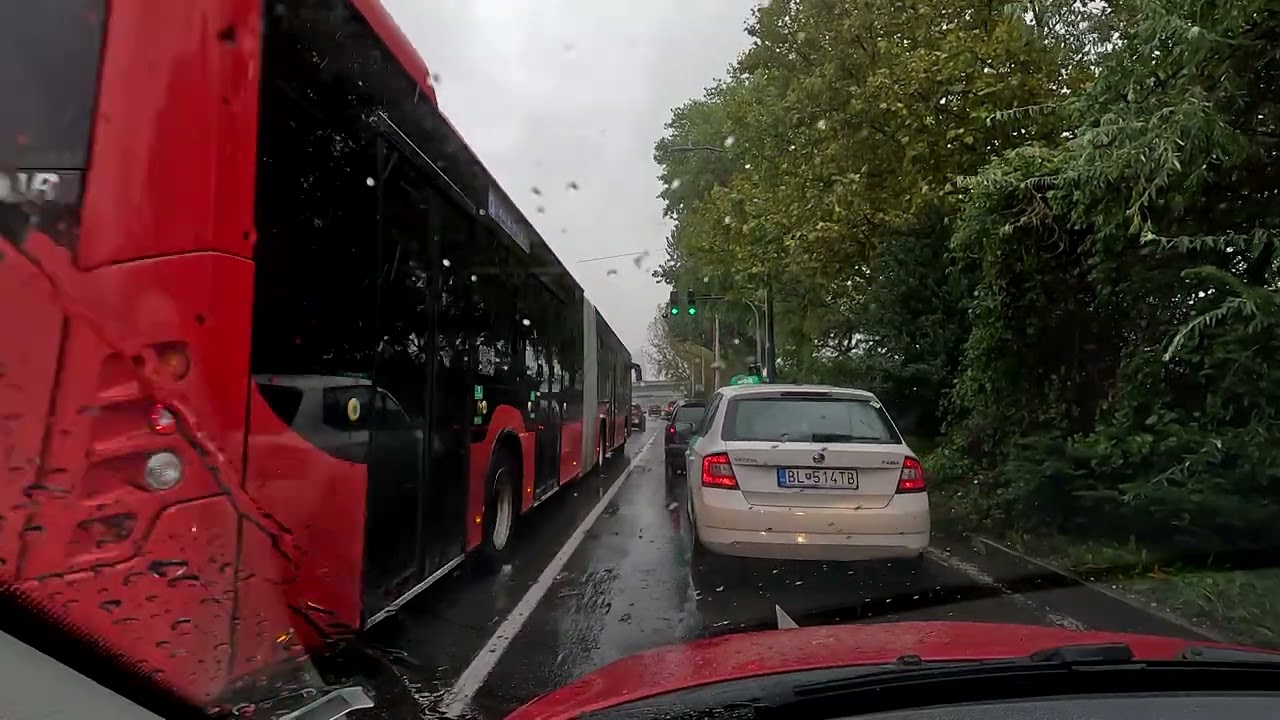 Bratislava - Dash Cam - Upršaný deň 2024 (4K)