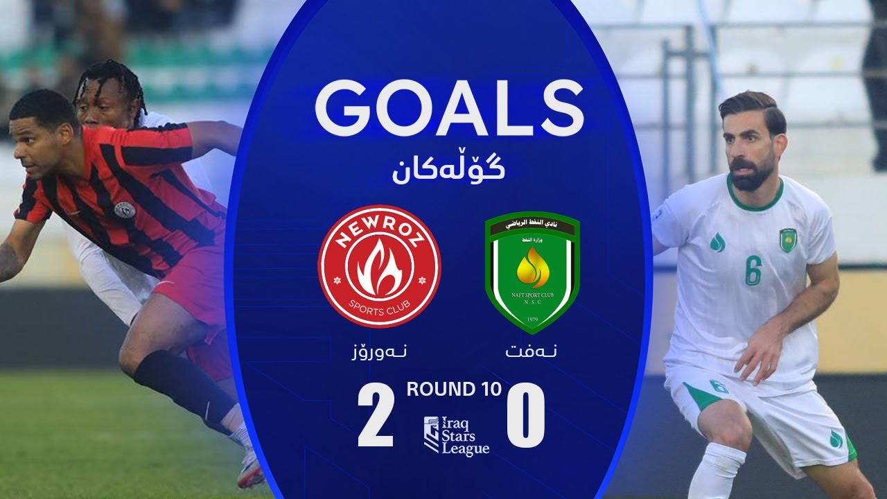 أهداف مباراة نوروز 2-0 النفط - دوري نجوم العراق (الجولة 10) | المعلق: عباس الزركاني