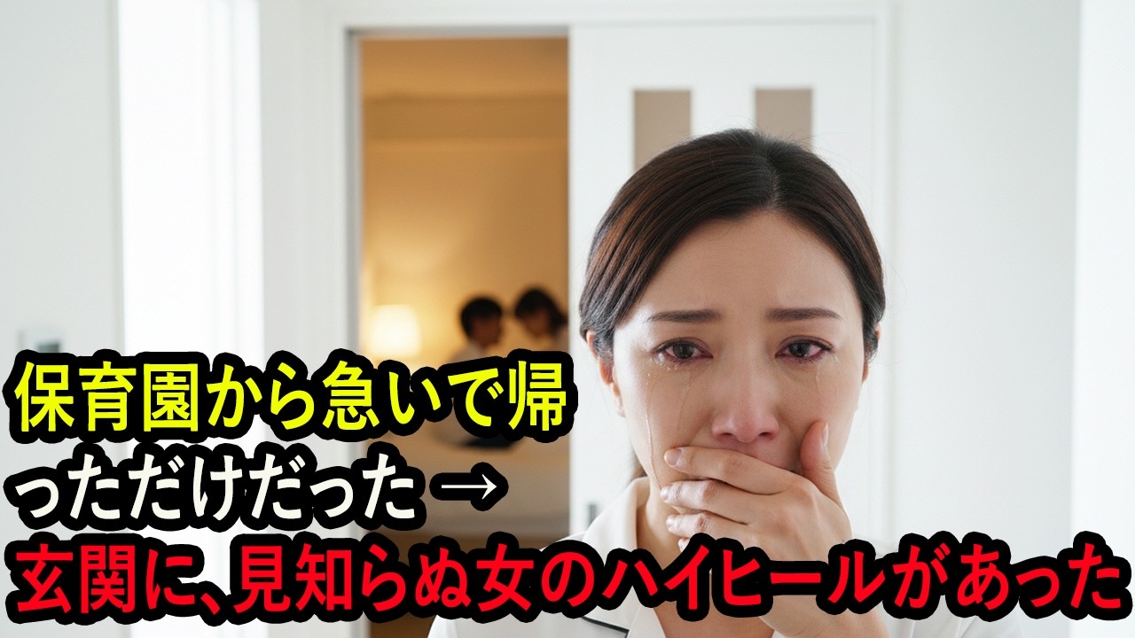 保育園から急いで帰っただけだった → 玄関に、見知らぬ女のハイヒールがあった