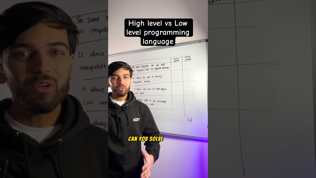 High level vs Low level Programming Language - GCSE Computer Science #gcsecomputerscience #gcse