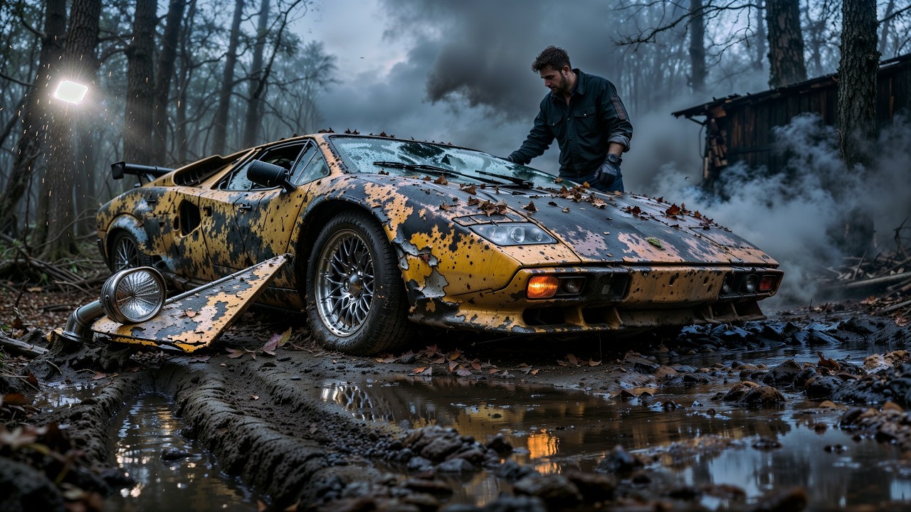 From Garage Fire to AWARD-WINNING: 1976 Lamborghini Countach Full Restoration