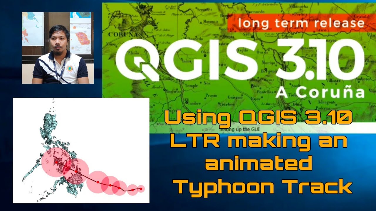QGIS 3.10 | Time management plugin | Animated Typhoon Track| Georeferencing