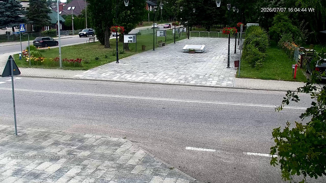 Park na placu Kościuszki - Dąbrowa Białostocka 4K