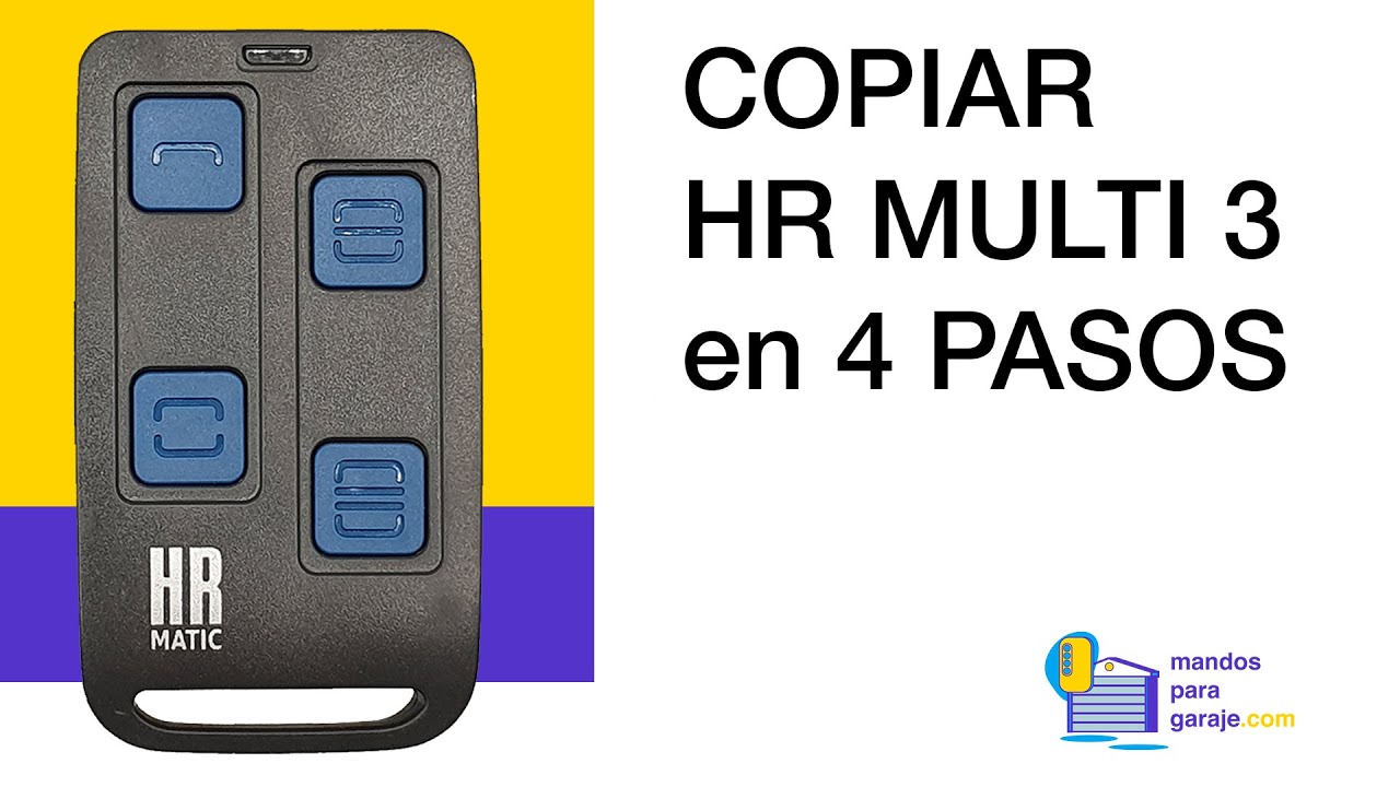 [TUTORIAL] Cómo COPIAR su MANDO JCM GO y GO MINI con HR MULTI 3 ✅ | mandosparagaraje.com