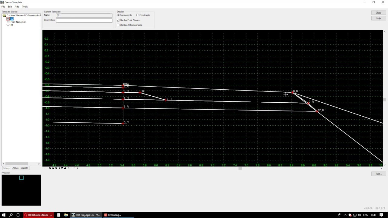 Bentley InRoads SS2 - Creating a Simple Template