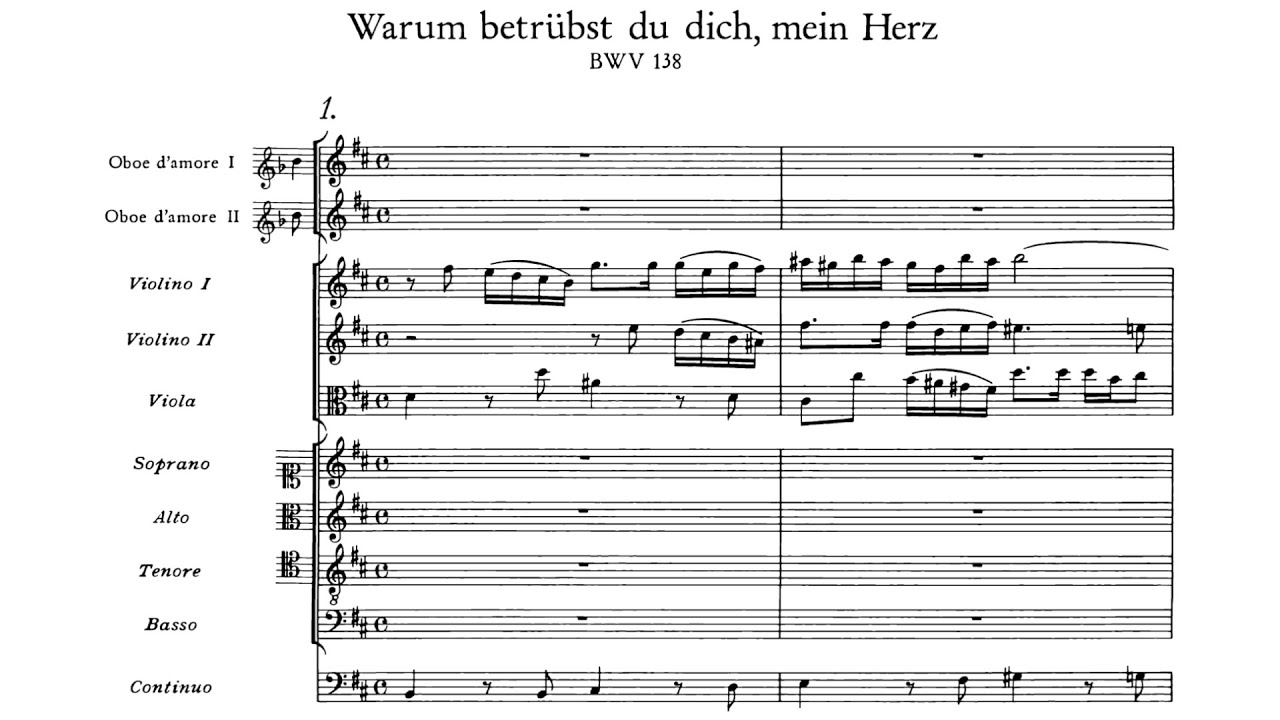 J.S Bach - Warum betrübst du dich, mein Herz, BWV 138
