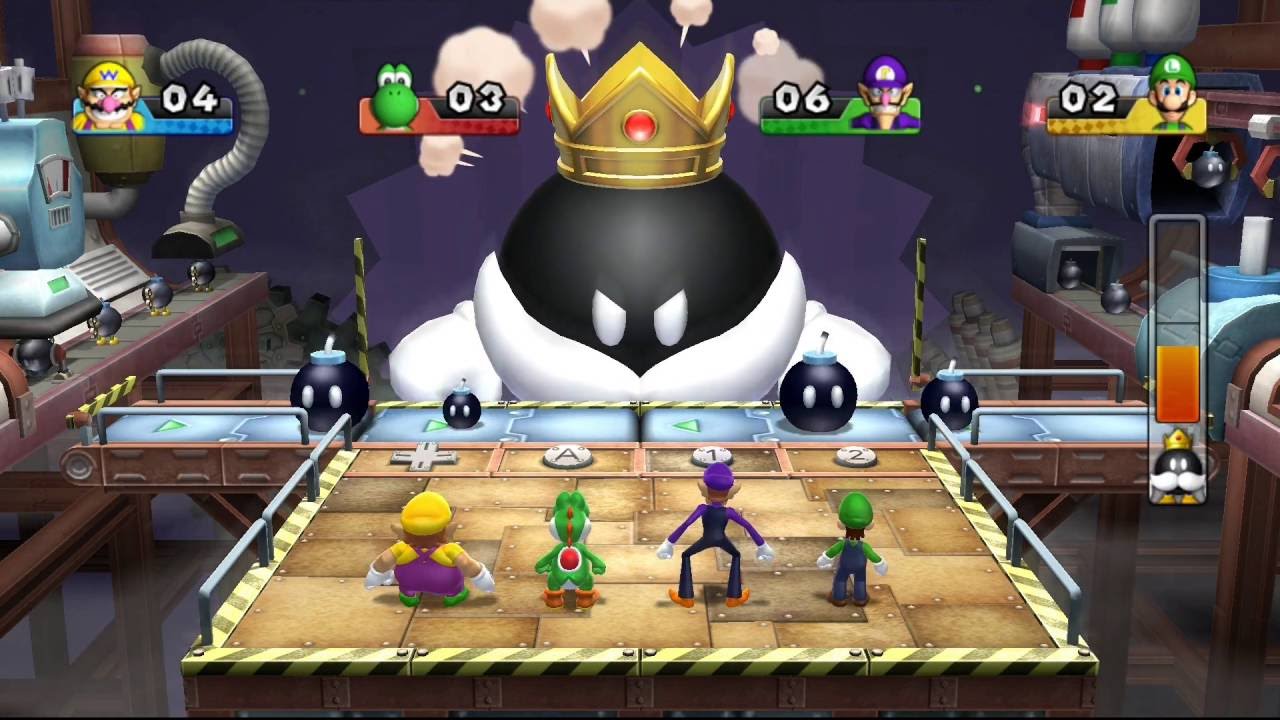 Mario Party 9 minigame: Bombard King Bob-omb 60fps