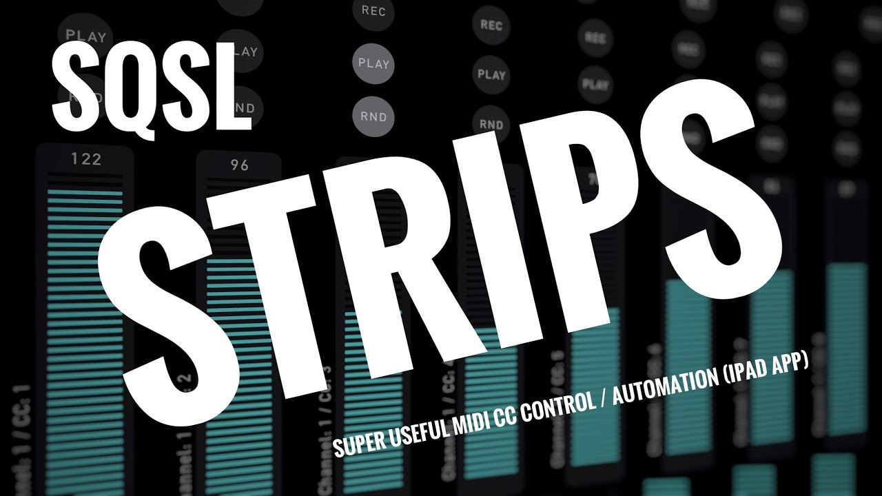 So useful: Strips iPad Midi CC Controller by Michal Macura / sqsl / Seqsual: Not AUv3, but🔥#droneday