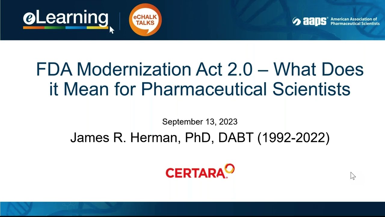 FDA Modernization Act - What does it mean for pharmaceutical scientists?
