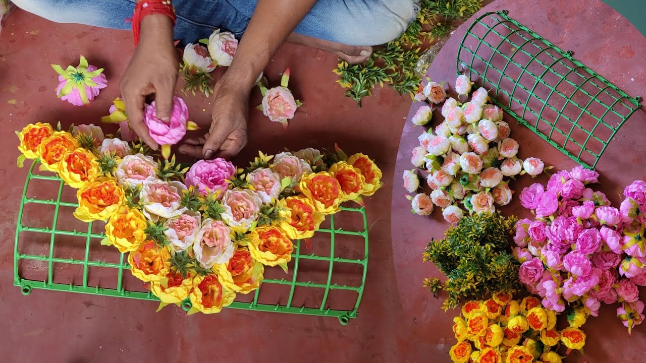 How to decorate mat with flowers || piyuni flowers decoration ideas || Full details