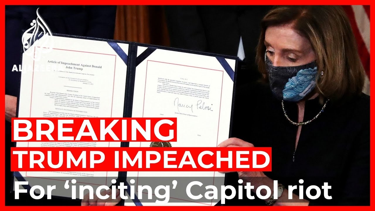 Donald Trump impeached for &lsquo;inciting&rsquo; US Capitol riot