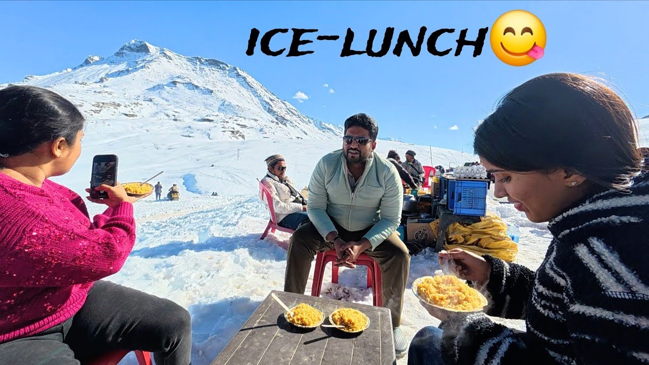 ಮಂಜಿನ ಮಧ್ಯೆ ಕುಳಿತು ಮಧ್ಯಾಹ್ನದ ಊಟ ಮಾಡಿದ್ವಿ!👌🏻 | ROHTANG LA COVERED IN SNOW😍 DAY 6